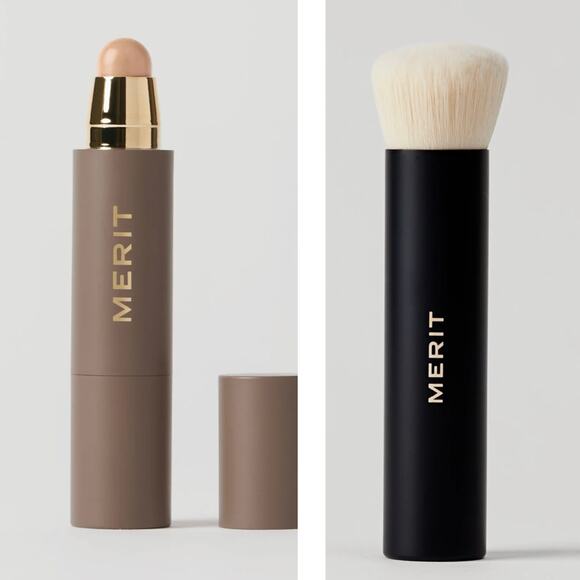 Merit Other - MERIT BEAUTY | Bundle Minimalist Perfecting Complexion Stick Bisque + Brush No 1